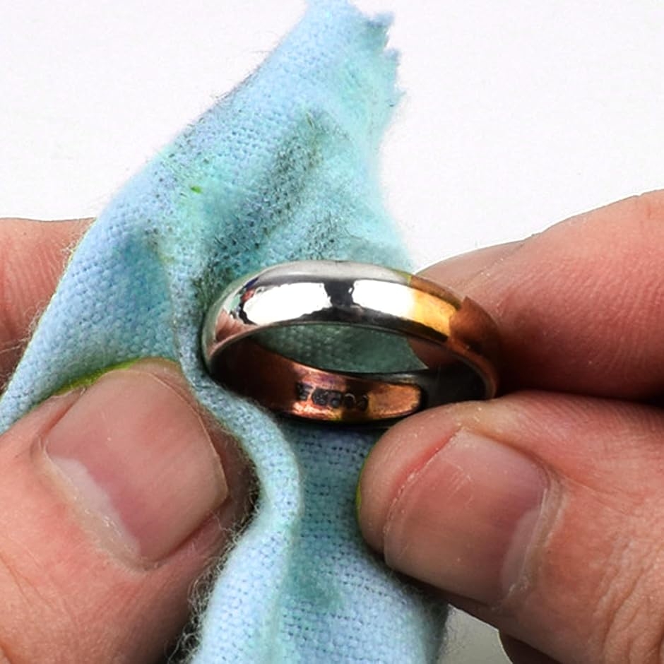 光沢復活 シルバー クロス 金銀磨き布 貴金属磨き 水色100枚セット