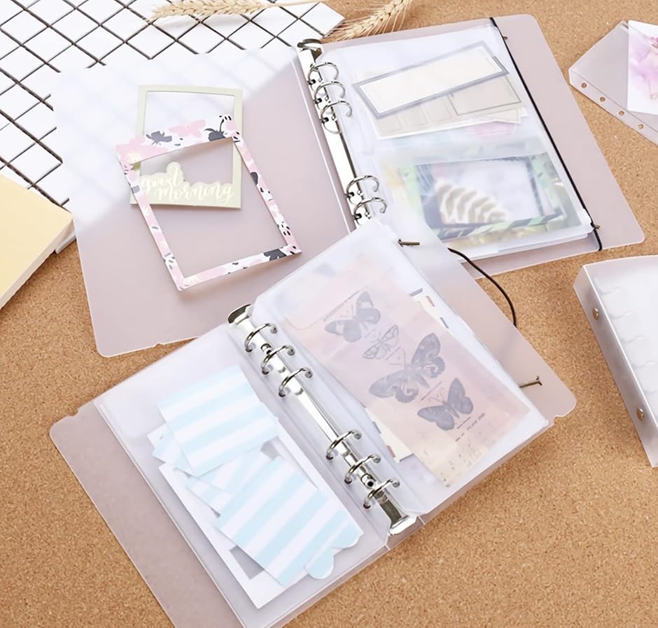 クリア ファイル バインダー ホルダー ミニ 6穴 ブロマイド ケース