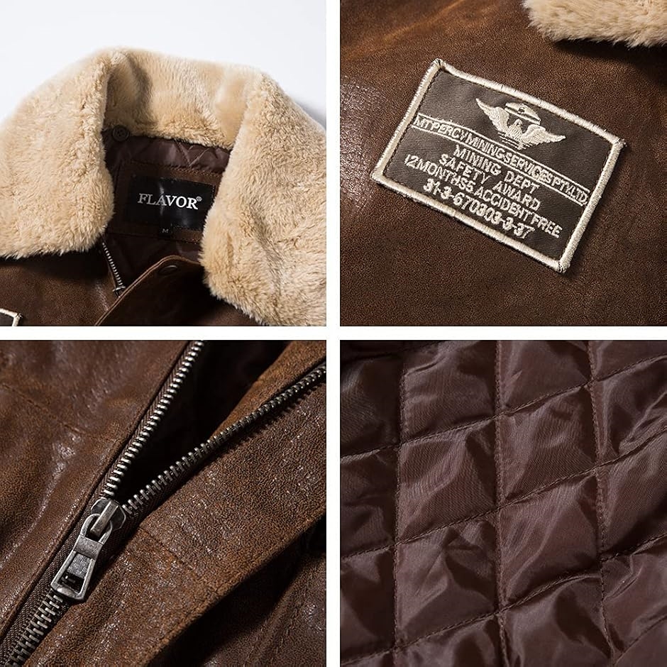 メンズ 本革 ボンバーレザージャケット パイロット コート 革ジャン