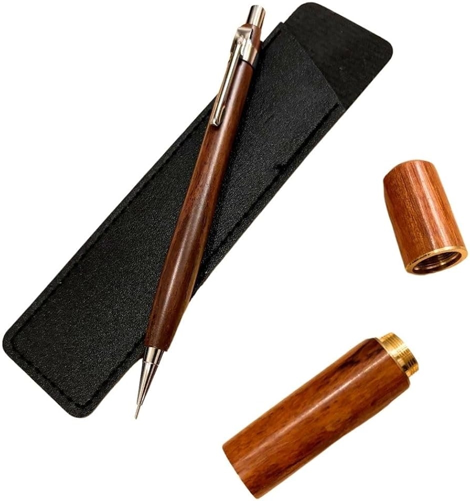 木軸シャーペン 軽量 スリム 木製 シャープペンシル 0.5 高見え 希少木