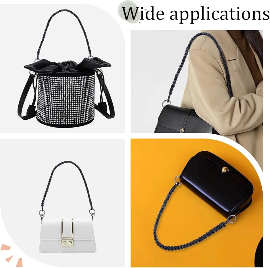 互換品】 革 バッグ持ち手 編み込みストラップ 64cmショルダーバッグ