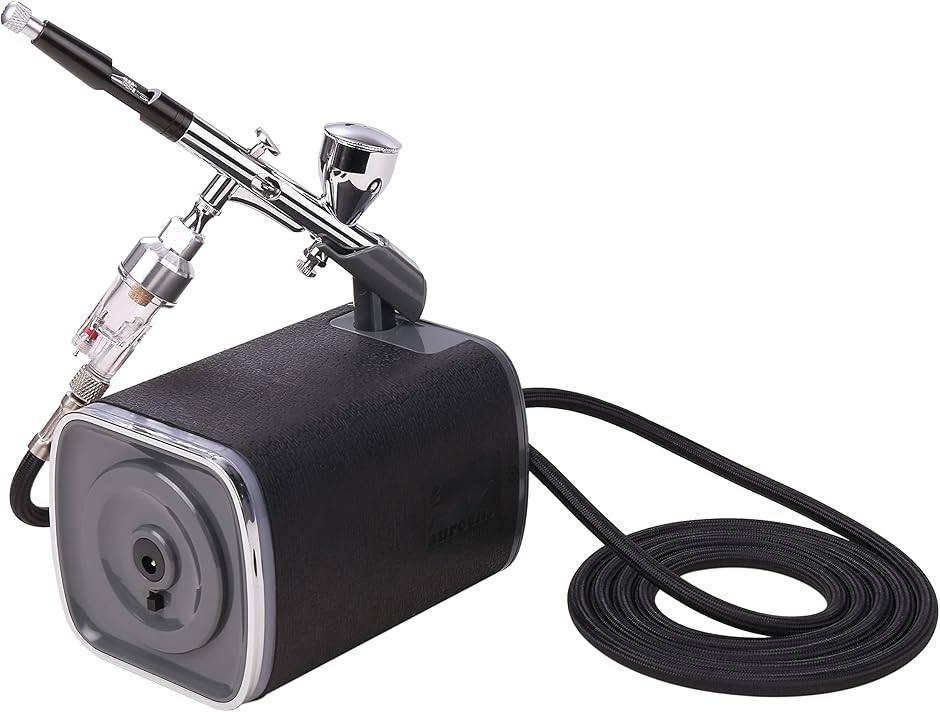 互換品】静音 エアコンプレッサー エアブラシ セット ハンドピース