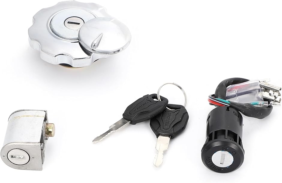 互換品】ガソリン タンク キャップ キー シリンダー セット 予備の鍵