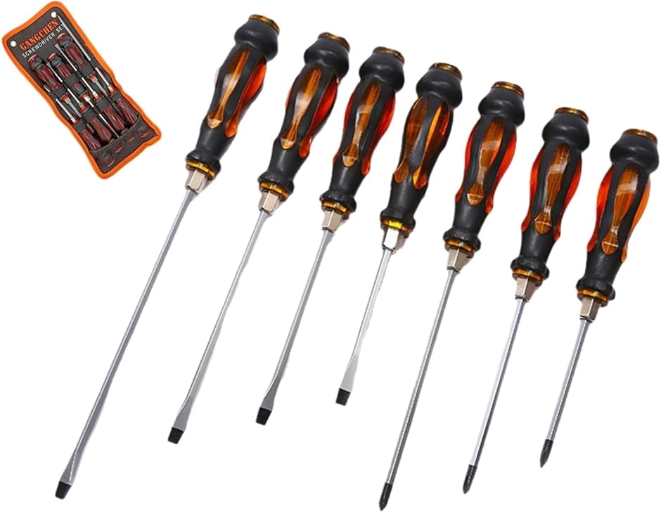 貫通ドライバーセット マグネット付き プラス マイナス ロング