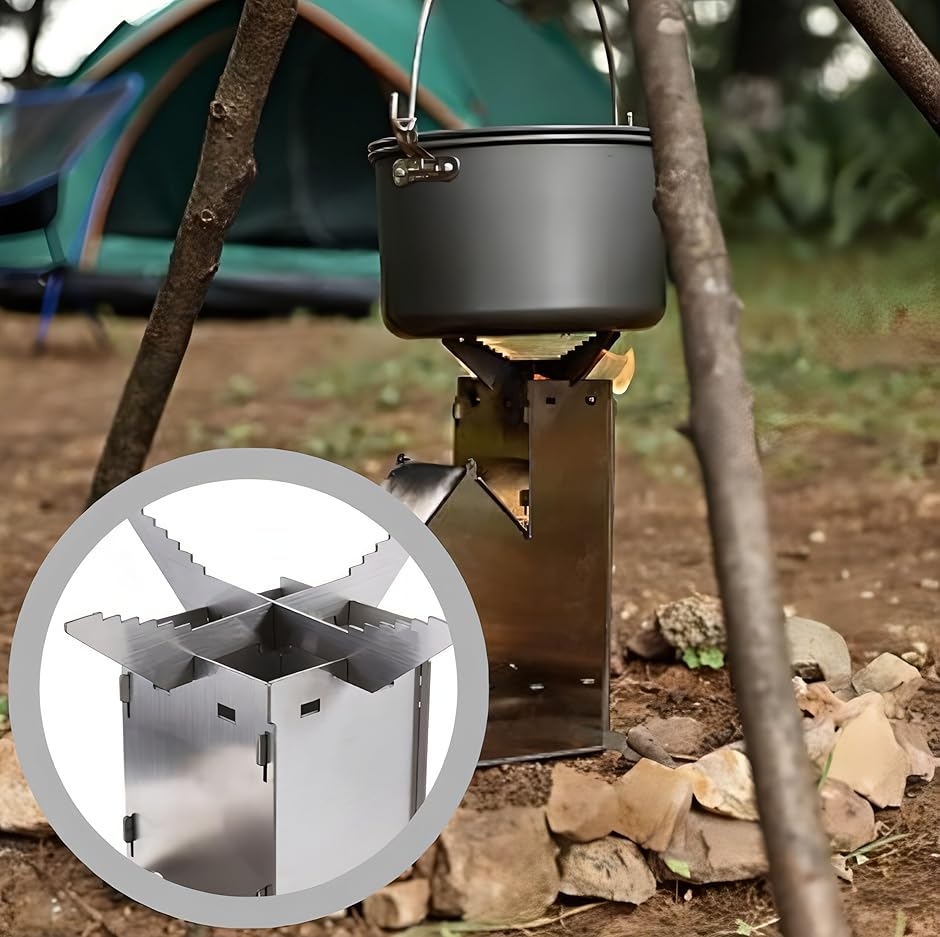 コンパクト ロケットストーブ ミニ薪ストーブ キャンプ 焚火台