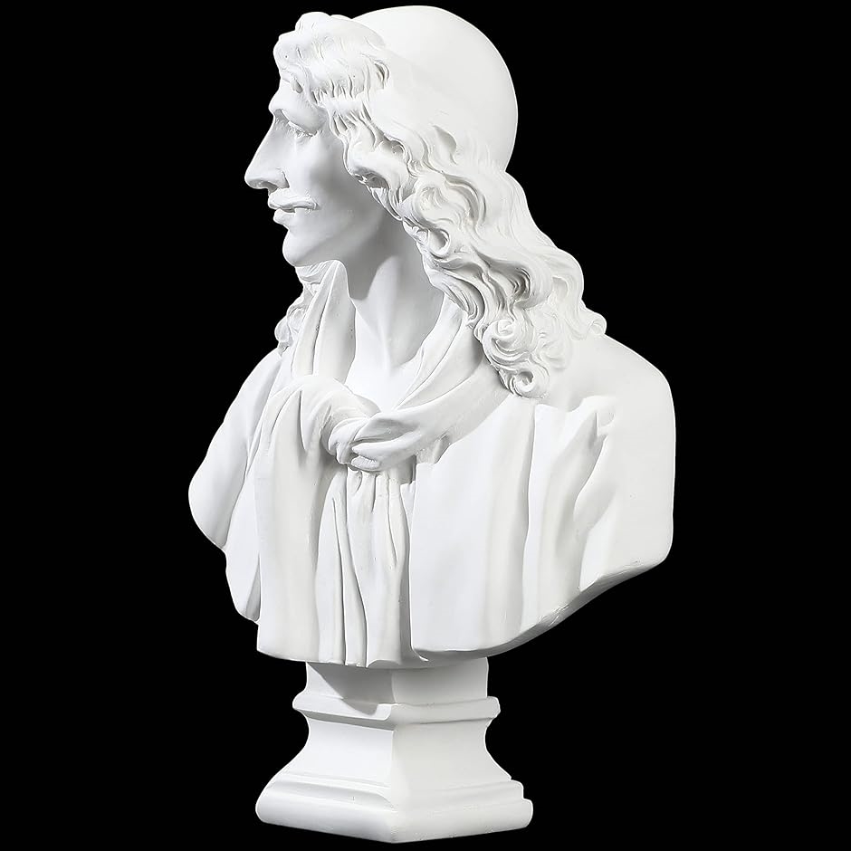 自宅が美術館 石膏風人物像 15cm モリエール : スピード発送 ホリック