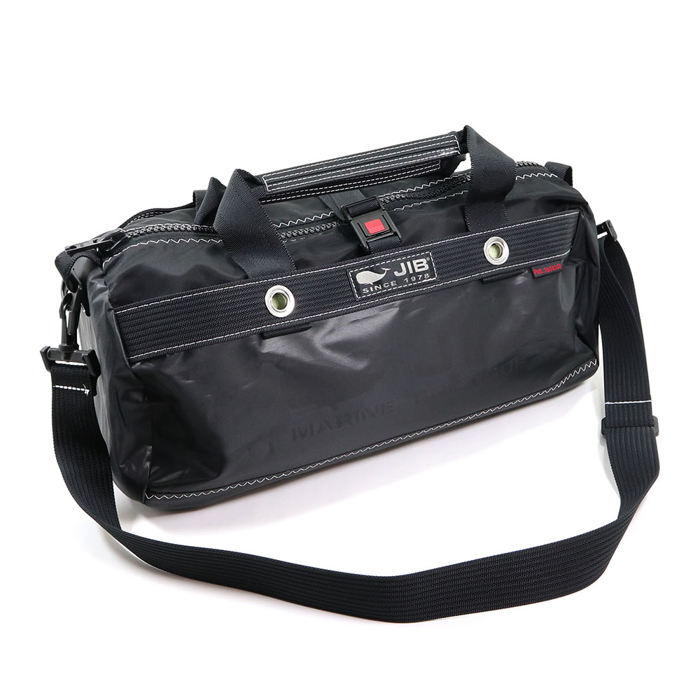JIB ボーダーダッフルバッグ Sサイズ DSB ブラック ショルダーベルト付