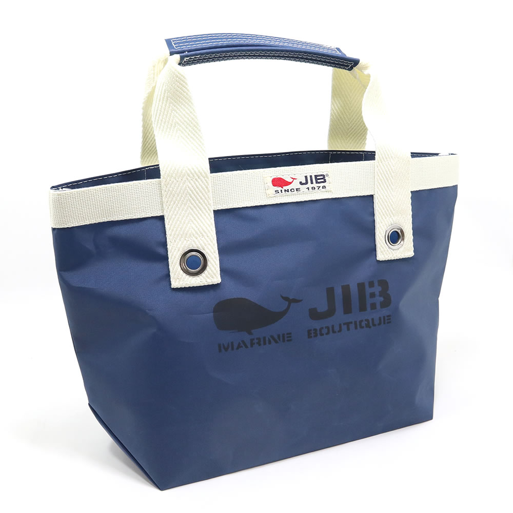 JIB ファスナー無しトートバッグ Sサイズ TS ネイビー×アイボリー