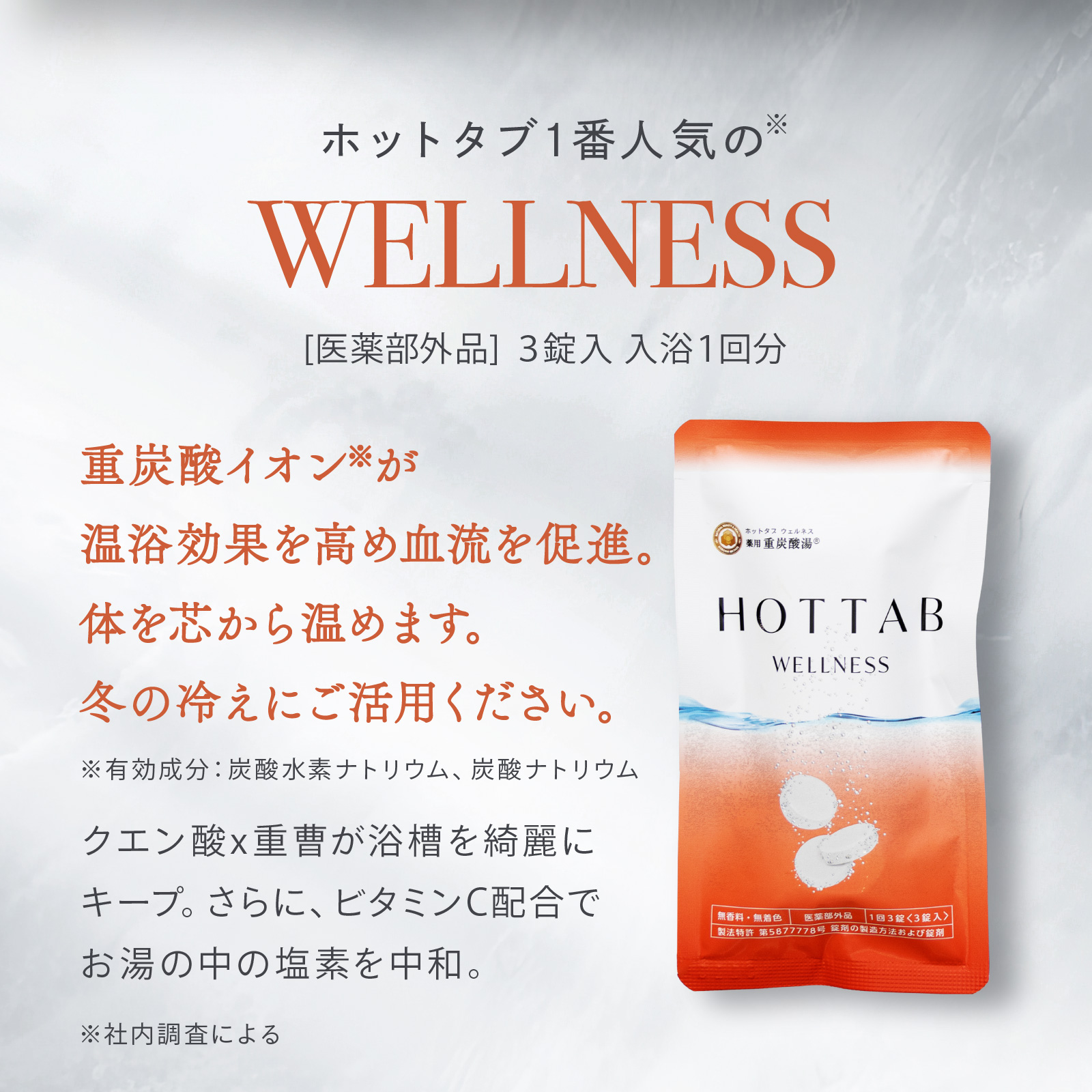HOT TAB（ホットタブ） 薬用 入浴剤 トライアルセット ウェルネス