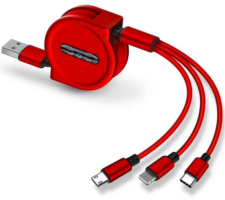 充電ケーブル 3in1 iPhone ライトニング lightning Android スマホ