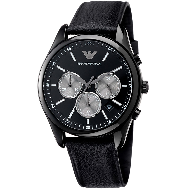 EMPORIO ARMANI エンポリオ アルマーニ 腕時計 時計 ブラック 男性
