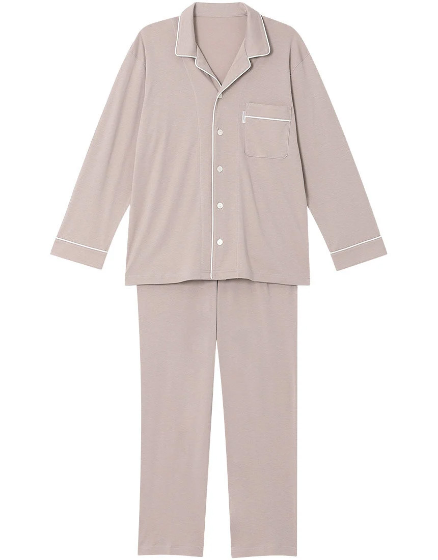 WACOAL（ワコール） 睡眠科学 パジャマ YGX504 メンズ 綿100% 長袖 長