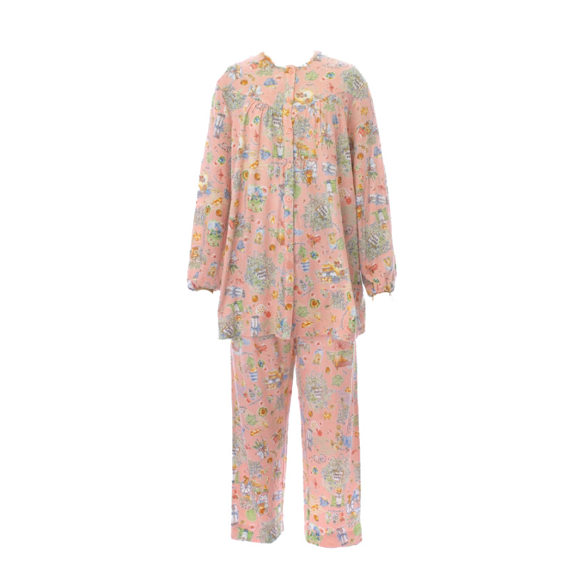 チュニック TUNIC 切り替えパジャマ 80接結 ハーブガーデン フェミニン