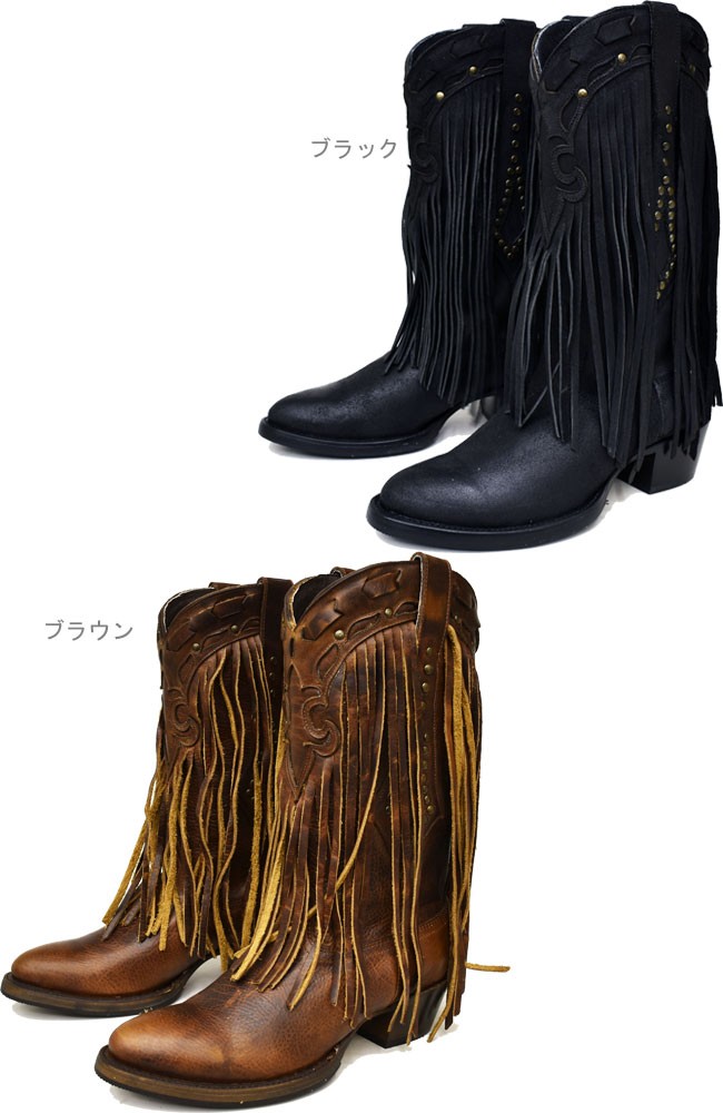 ブーツ レディース 厚底 ブラック 黒 Botas Jaca ハカ 本革レザー