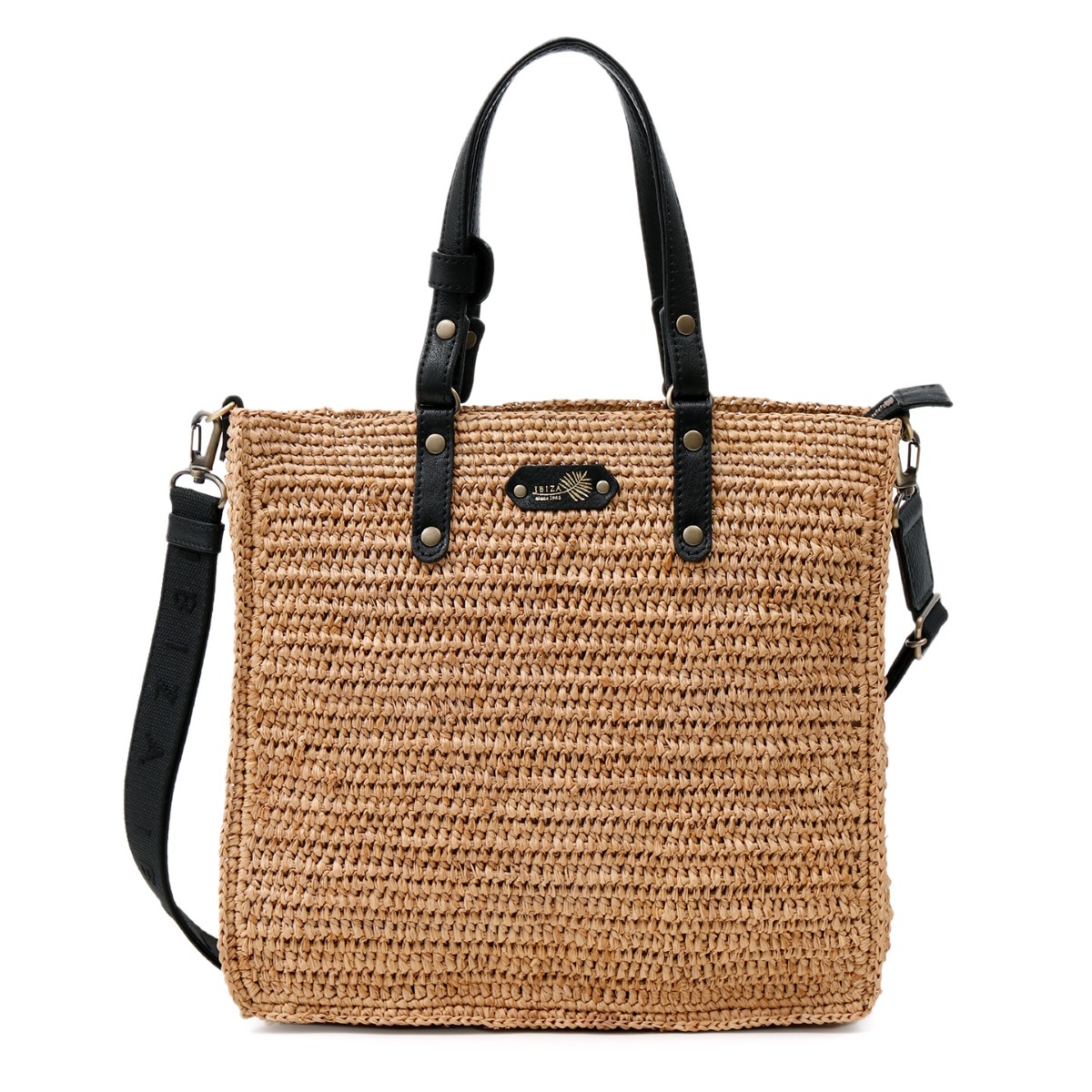 イビサ公式 ラフィアバッグ 2way ショルダー かごバッグ 斜めがけ