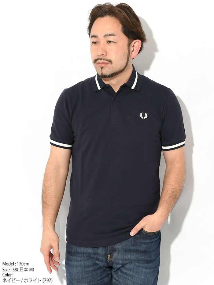 FRED PERRY（フレッドペリー） ポロシャツ 半袖 メンズ M2 シングル