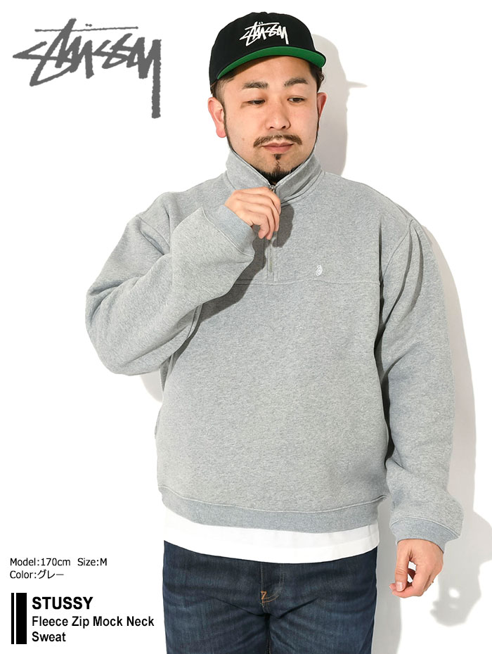 STUSSY（ステューシー） トレーナー メンズ Fleece Zip Mock Neck