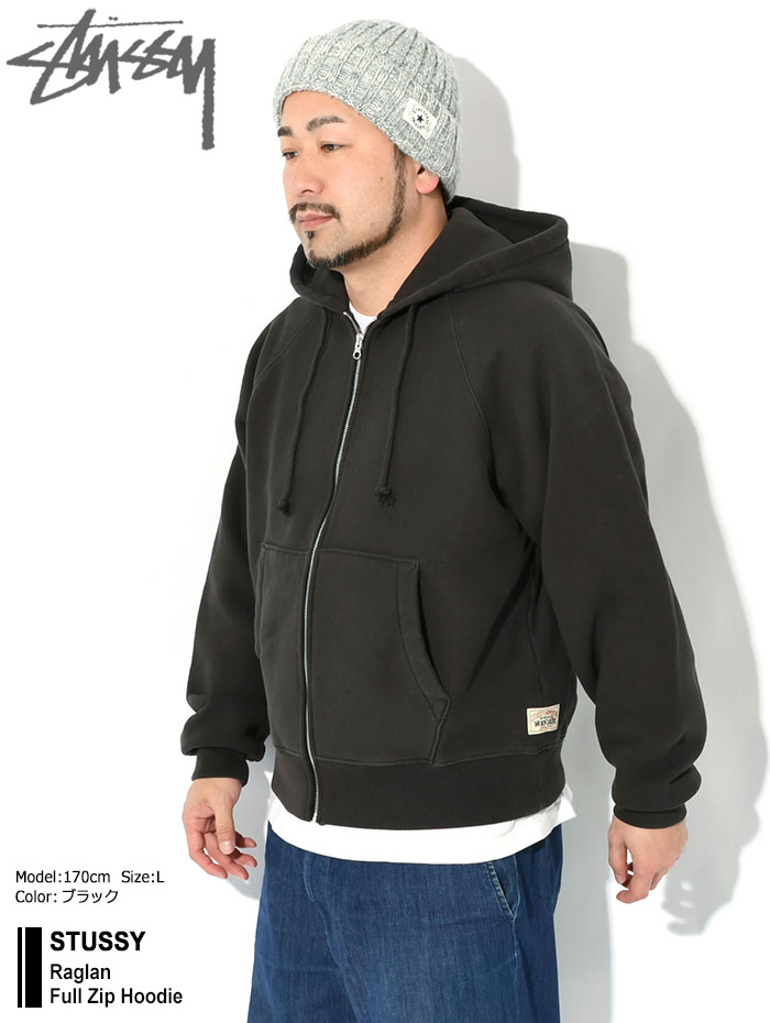 STUSSY（ステューシー） パーカー ジップアップ メンズ Raglan ( full