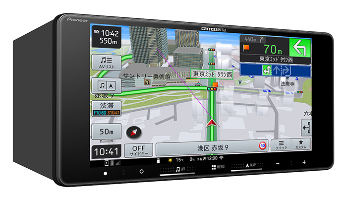 carrozzeria 楽ナビ 7V型ワイト/TV/Bluetooth/USB CA/AA対応 カーナビ