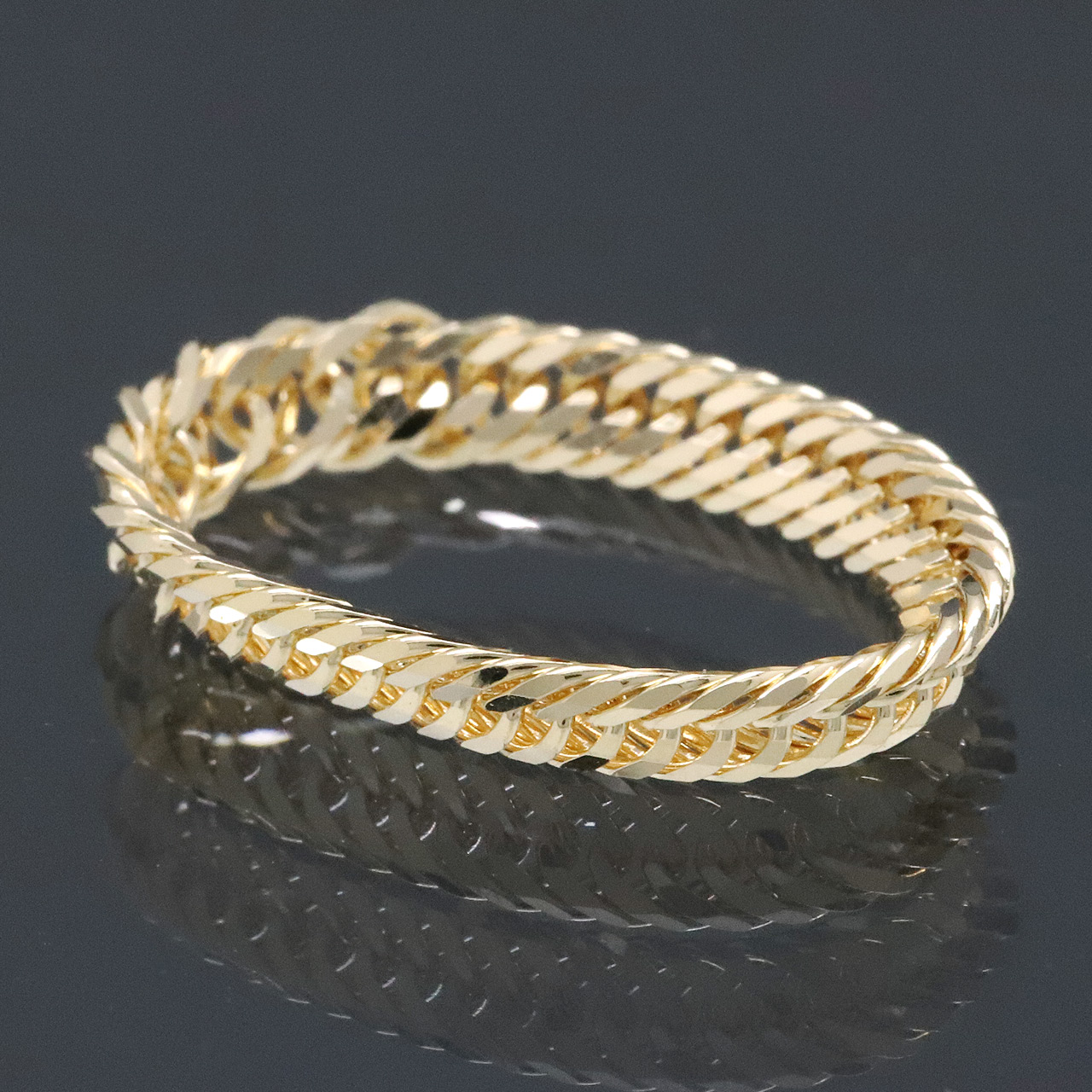 喜平リング 18金 （7号） 0.50φ 12面トリプル 指輪 チェーンリング K18