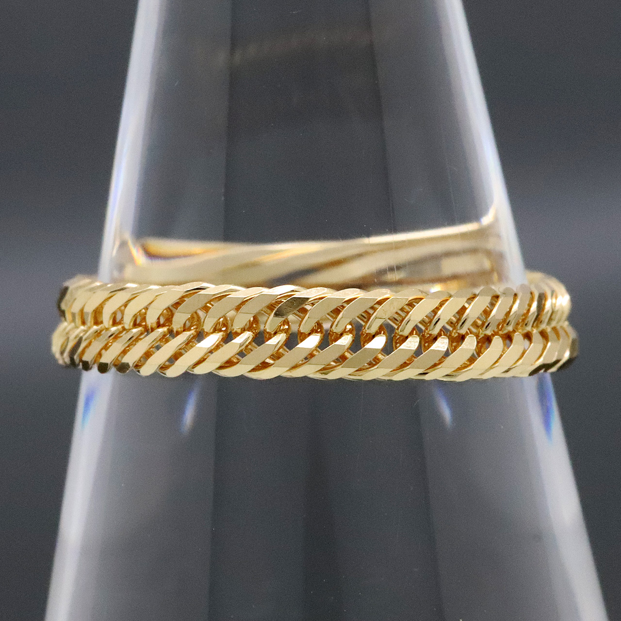 喜平リング 18金 （11号） 0.50φ 12面トリプル 指輪 チェーンリング