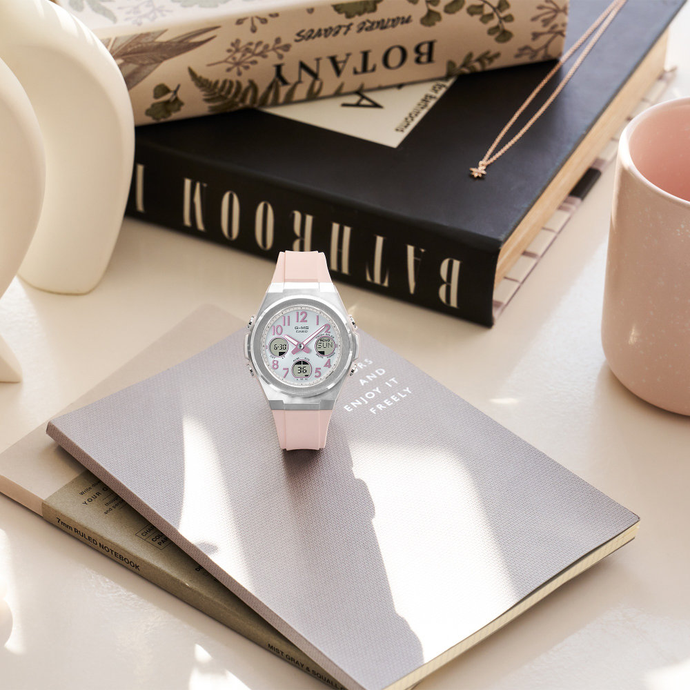 G-MS BABY-G 電波ソーラー MSG-W610-4AJF シルバー＆ミュートピンク