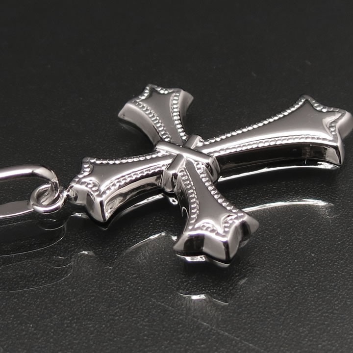 クロス（十字架） ペンダントトップ プラチナ850 PT850 中空構造