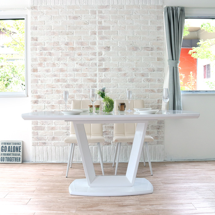 ダイニングテーブル ホワイト 白 単品 4人掛け 4人用 おしゃれ モダン