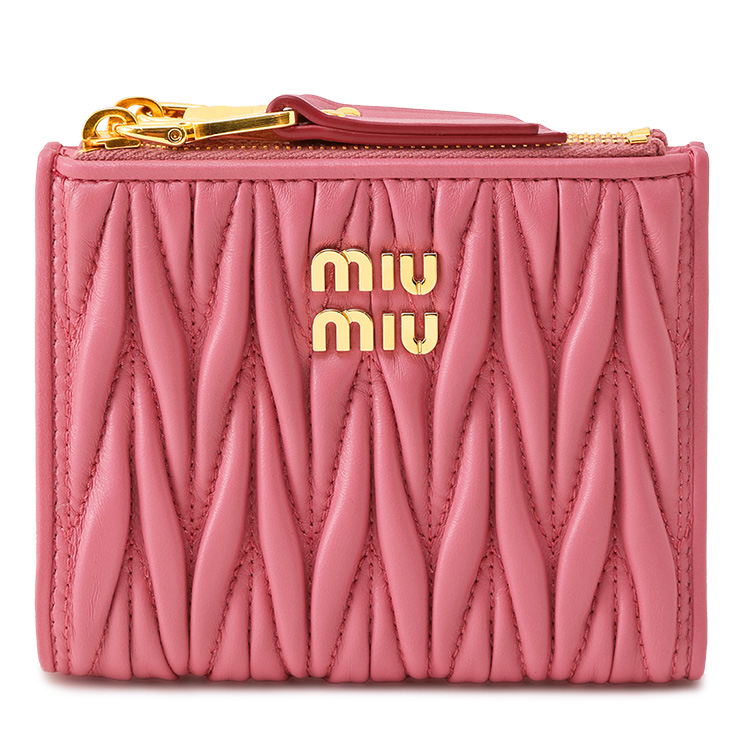 miu miu（ミュウミュウ） マテラッセレザー 二つ折り財布 5ML024-AFPP