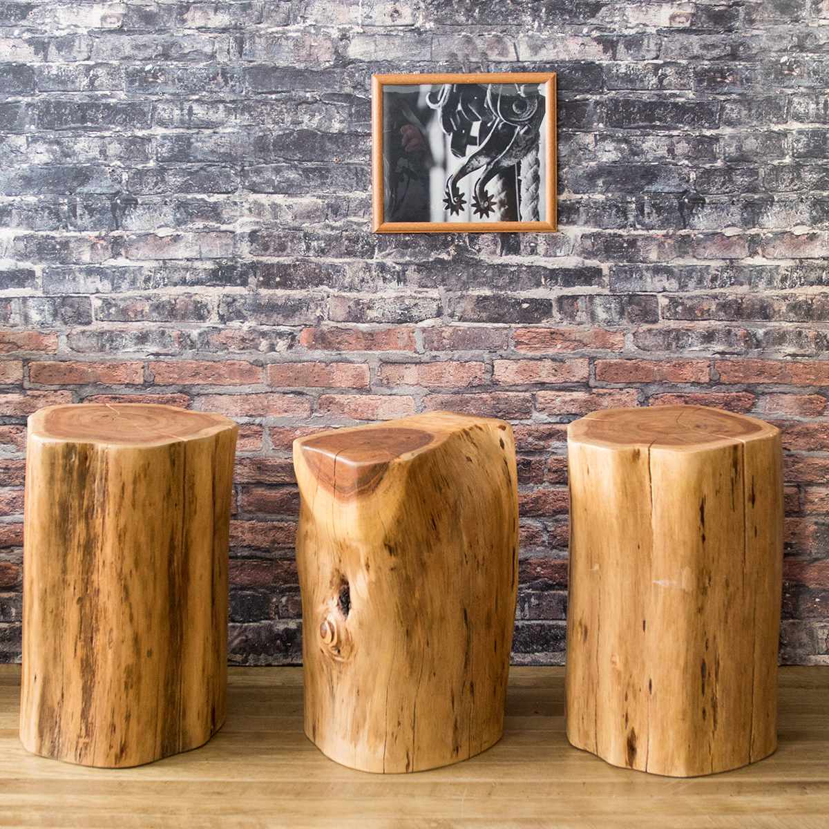 宮武製作所 スツール 高さ48cm 木製 天然木 丸太 （ チェア 椅子 イス