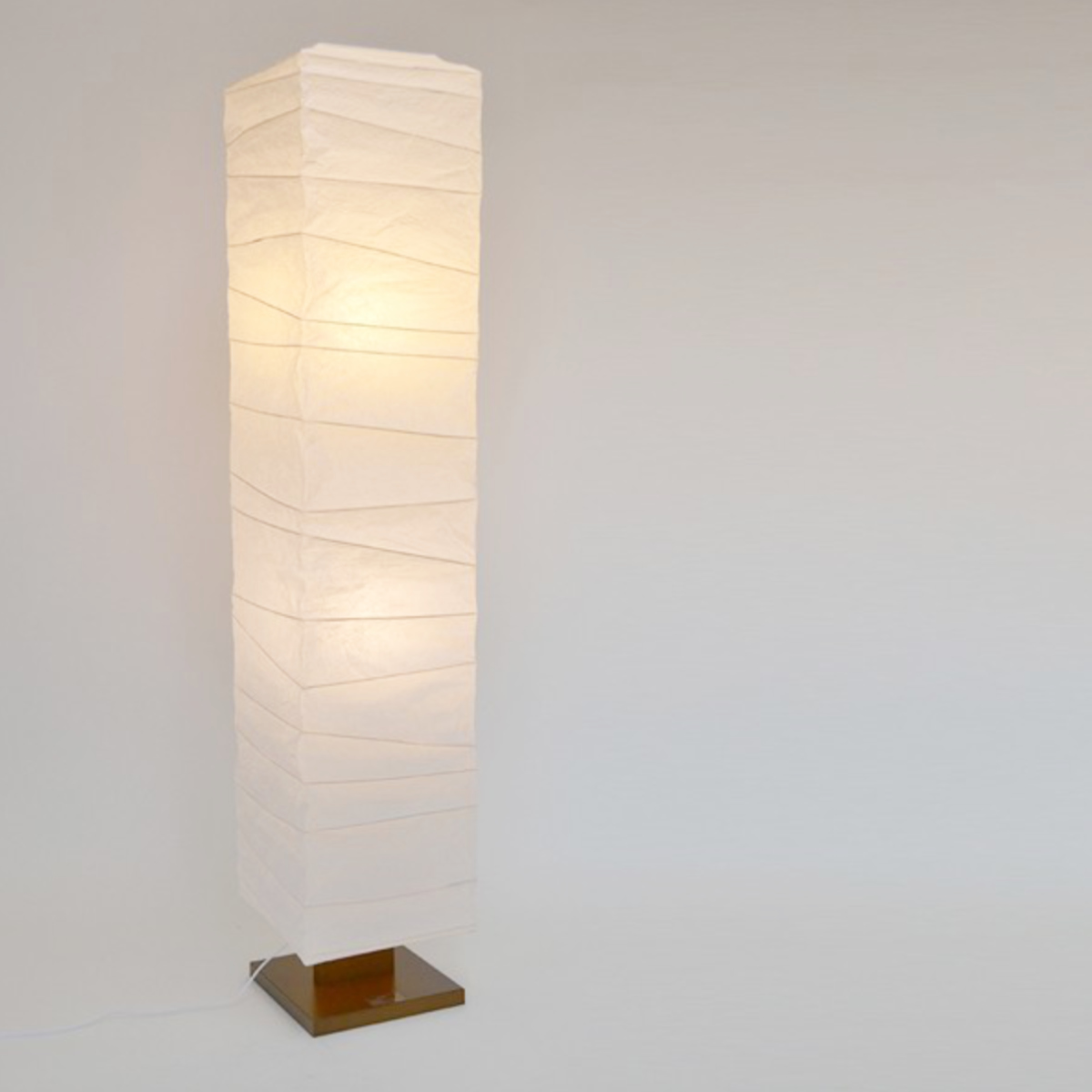 フロアライト 2灯 arrow 和紙 柱型 揉み紙 日本製 彩光デザイン （ LED