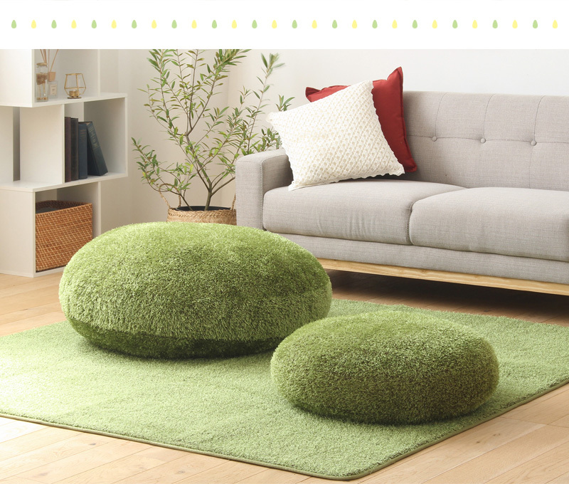 芝生クッション 丸 おしゃれ かわいい クッション 90×90 大きい