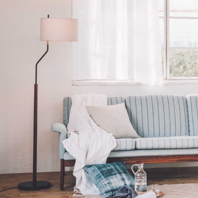 フロアライト 間接照明 北欧 布製 おしゃれ 回転式 アンティーク