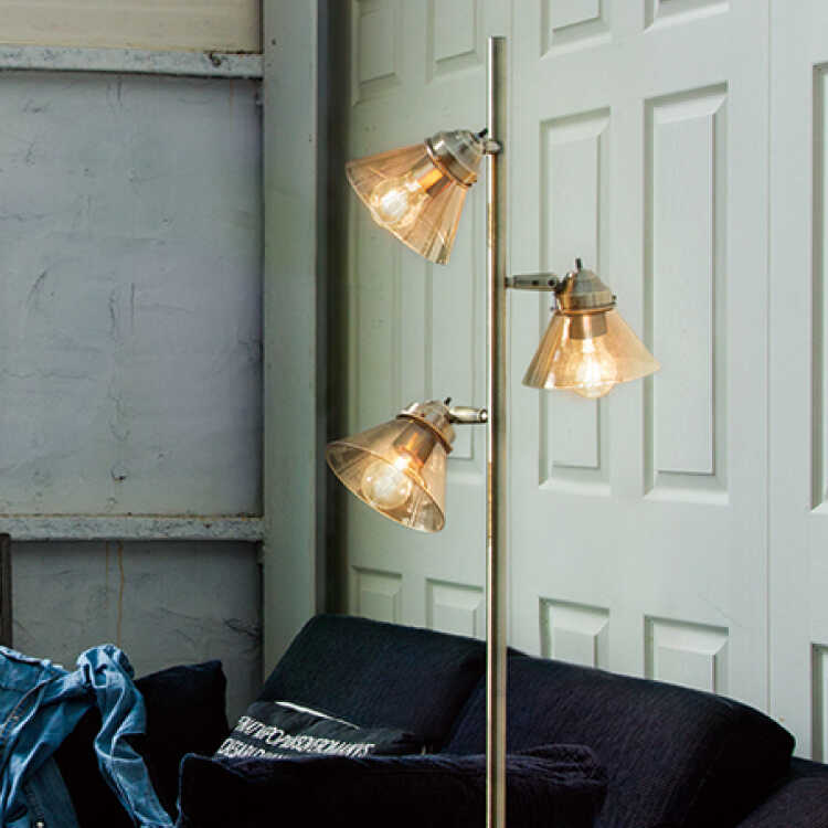 フロアランプ おしゃれ フロアスタンド 間接照明 アンティーク ミッド