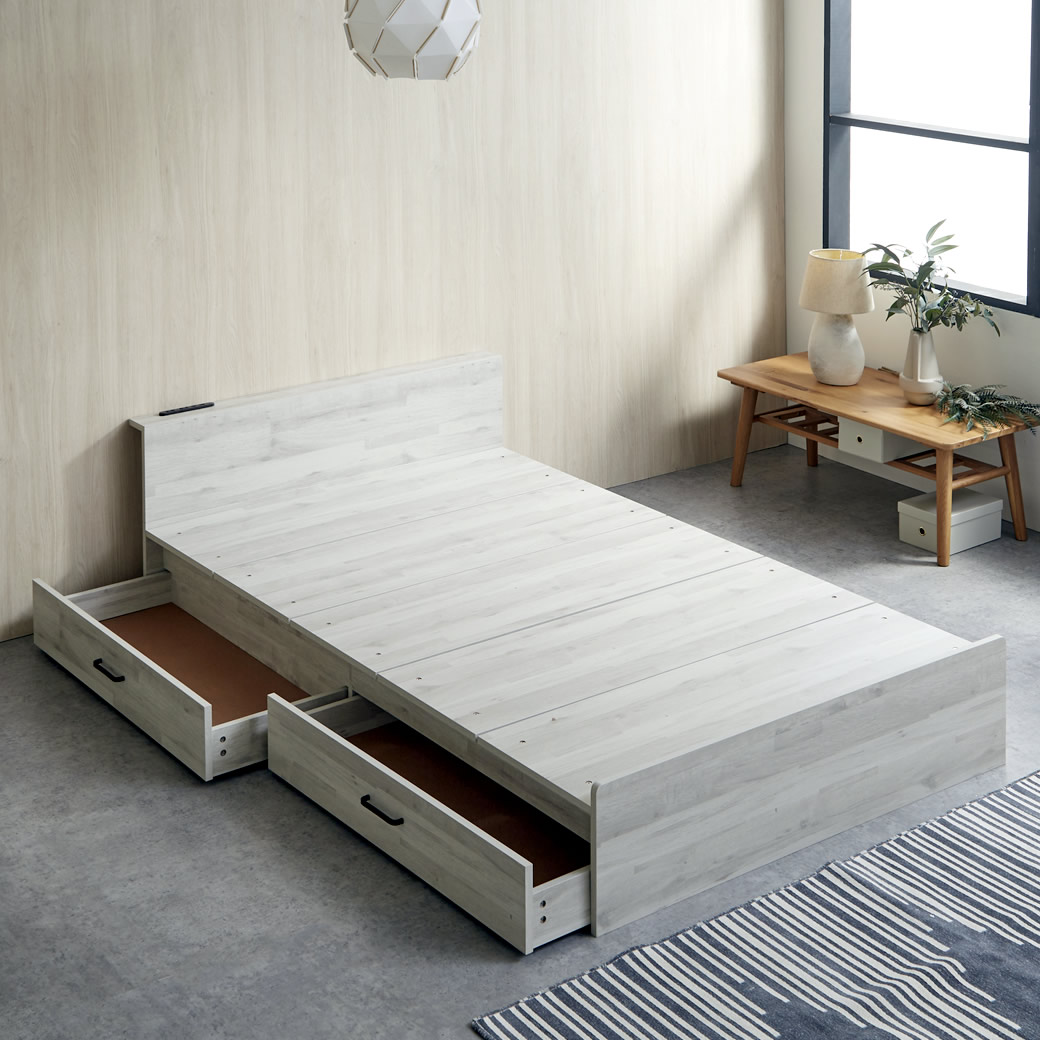 ネルコンシェルジュ 収納付きベッド ステージベッド セミダブル