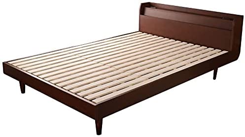 ベッド Marikka(マリッカ) セミダブル 高さ調節 棚コンセント付き 本棚