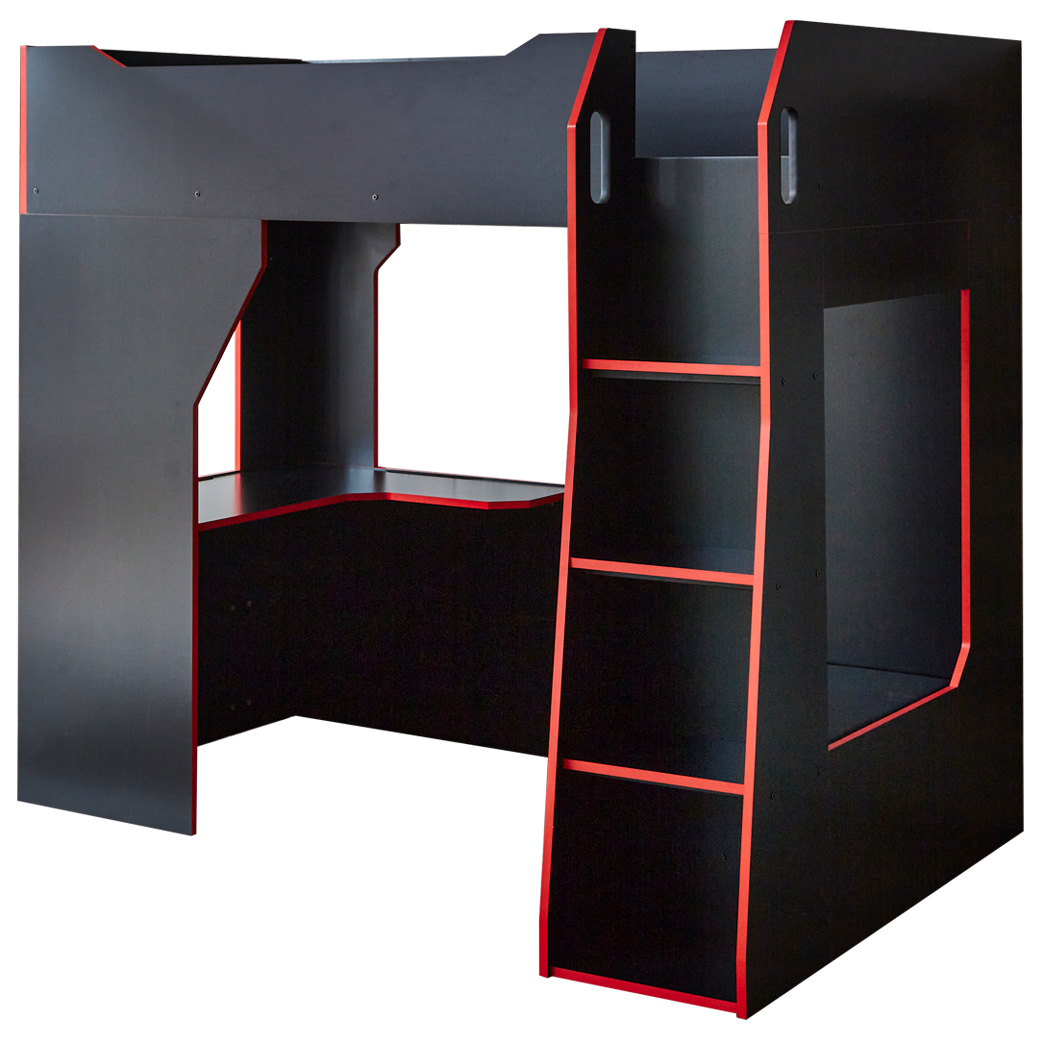 システムベッド ロフトベッド シングル 収納 L型デスク シェルフ