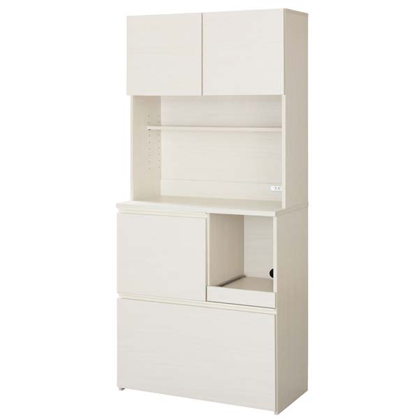 IRIS OHYAMA（アイリスオーヤマ） 食器棚 スリム キャビネット 大容量