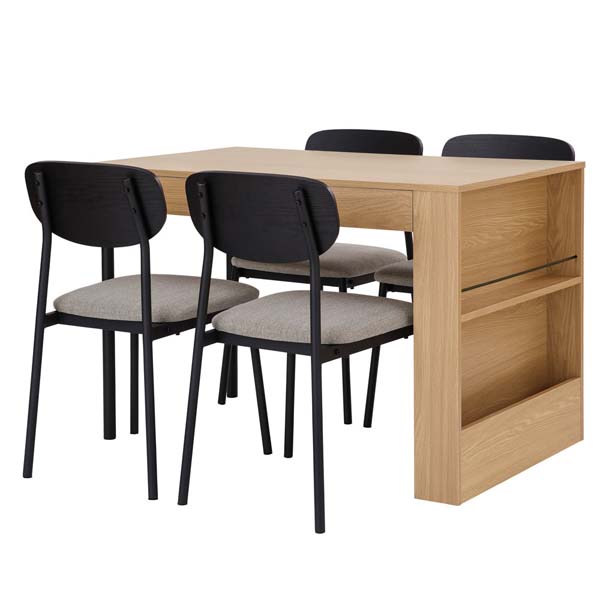 IRIS OHYAMA（アイリスオーヤマ） ダイニングテーブルセット 4人 5点