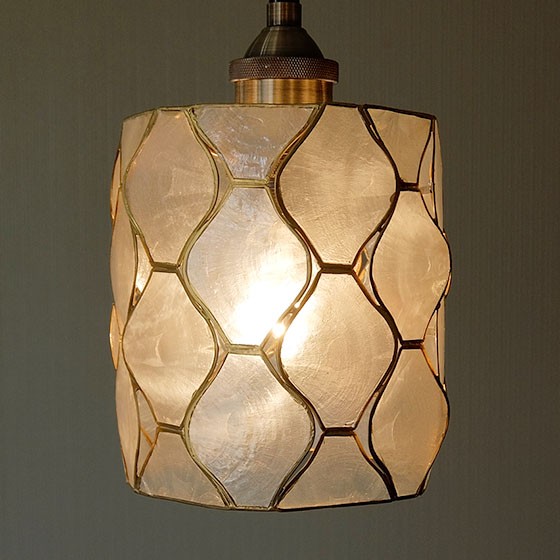 照明 カピスシェード 1灯 ペンダント ライト Shelly ナチュラル