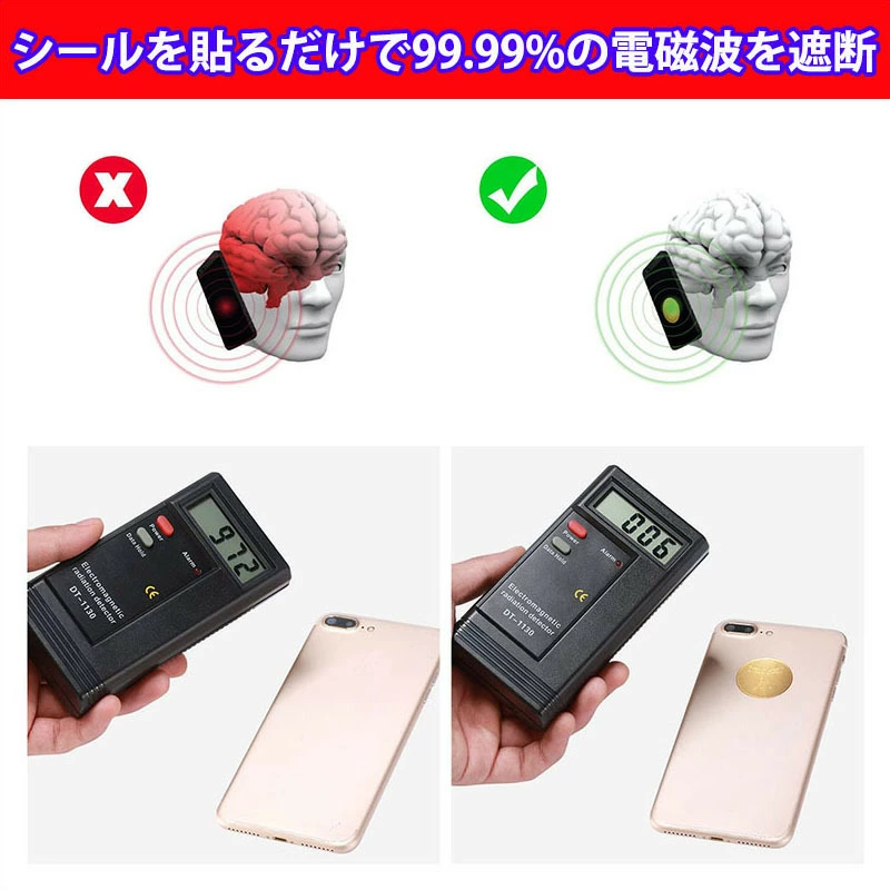 電磁波防止シール 3枚セット 電磁波遮断ステッカー 電磁波防止シート