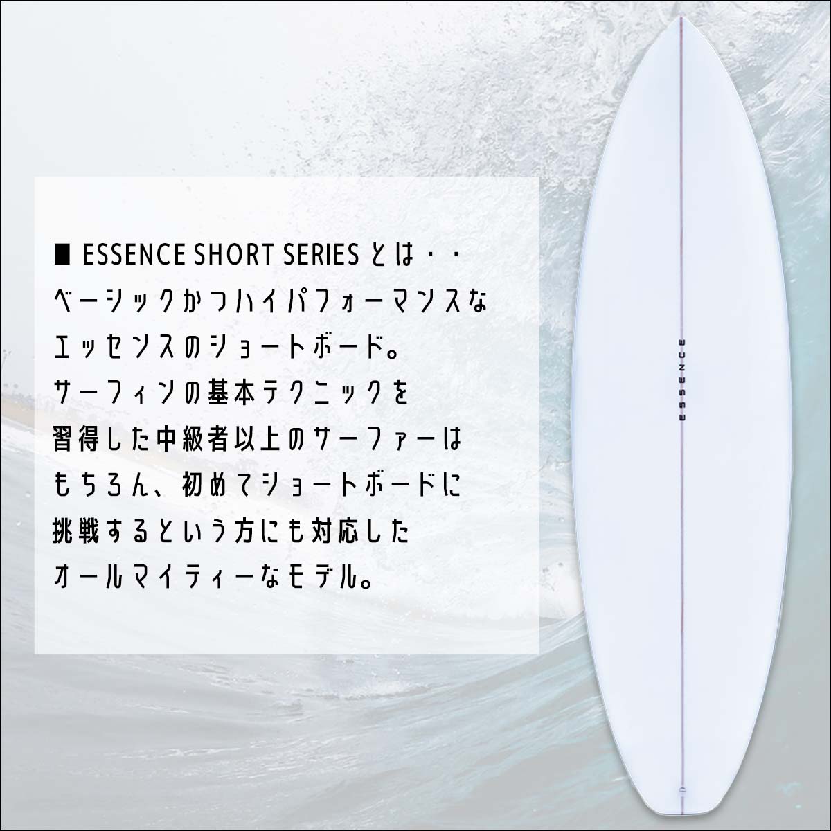ESSENCE BOARD エッセンス サーフボード SHORT 6'4 フューチャー EPS