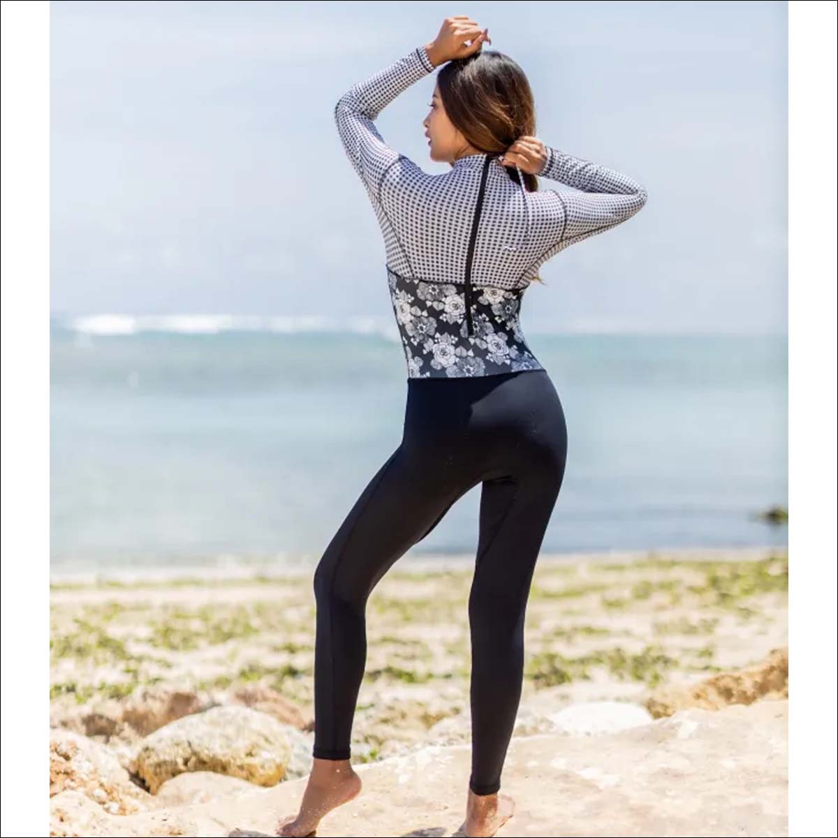 FCS 25 Swell Flowers スウェルフラワーズ オールスーツ ラッシュ