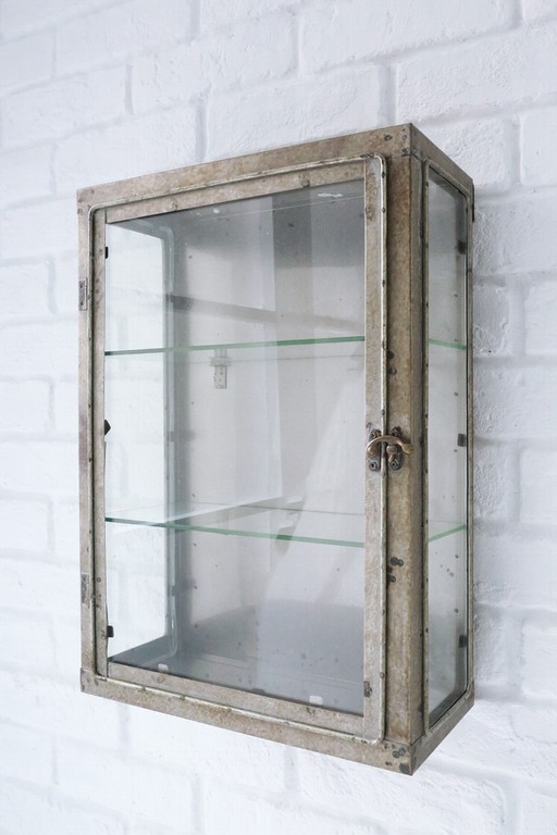 コレクションケース 壁掛け ガラスケース ビンテージ加工 バリヤード