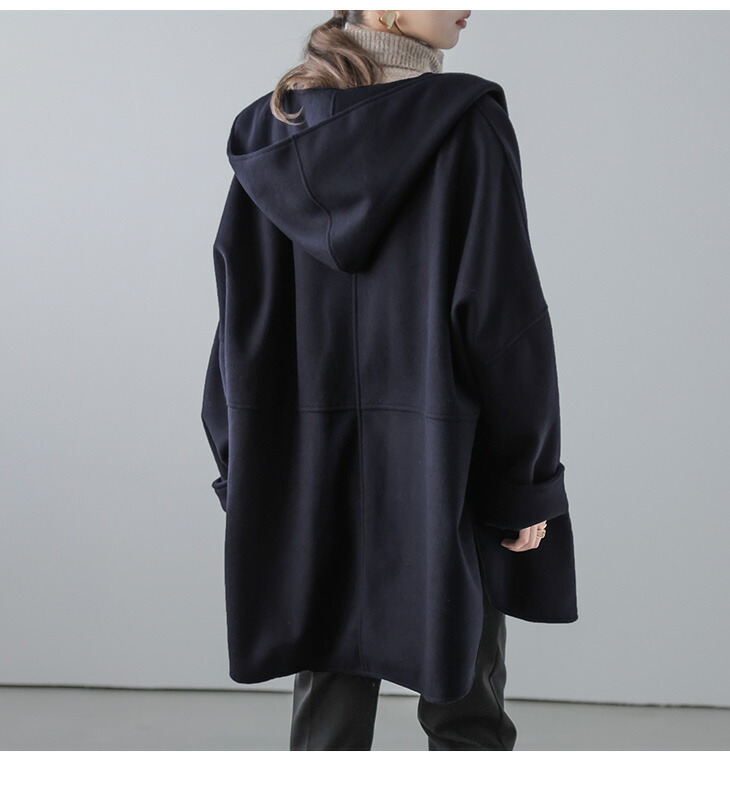 フード付きポンチョ コート ポンチョ 長袖 フード オーバーサイズ