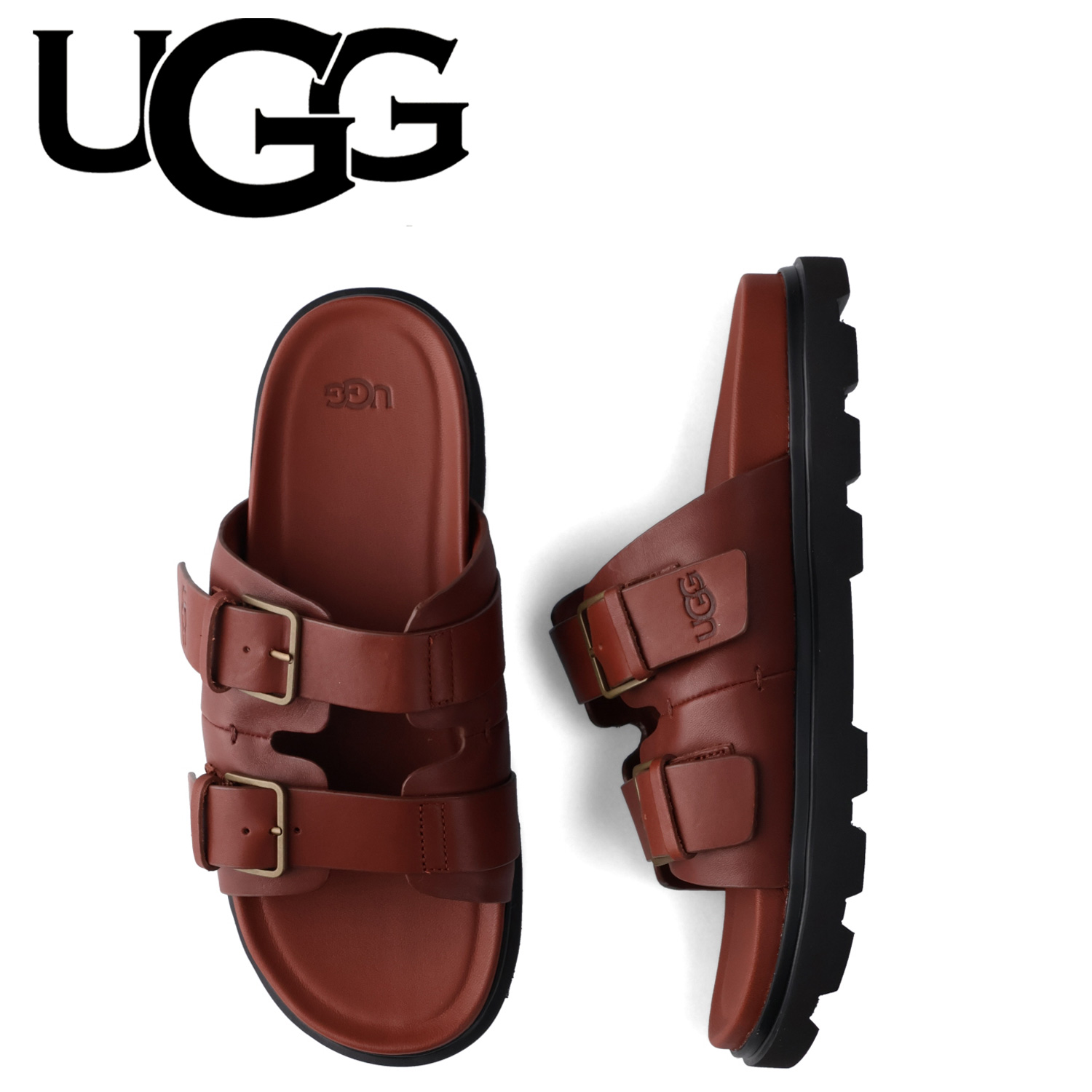 UGG（アグ） スライドサンダル メンズ CAPITOLA BUCKLE SLIDE ブラウン