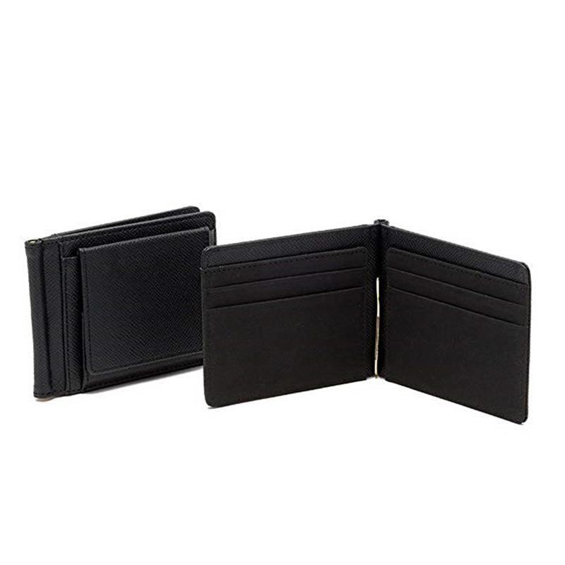 マネークリップ 財布 二つ折り 薄型 軽量 薄い レザー メンズ カード