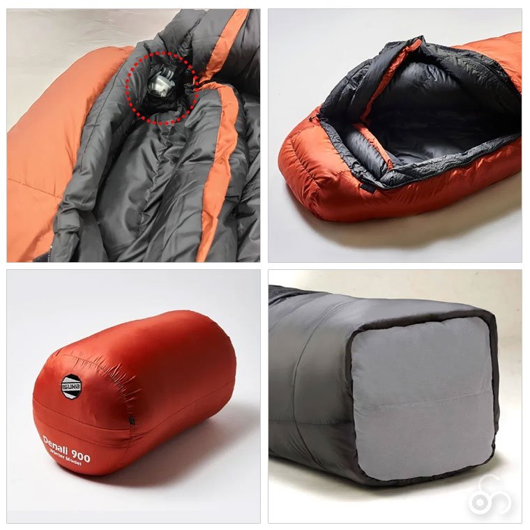 DOWN PLUS イスカ 寝袋 ダウンプラス デナリ900 マミー型 ホワイト