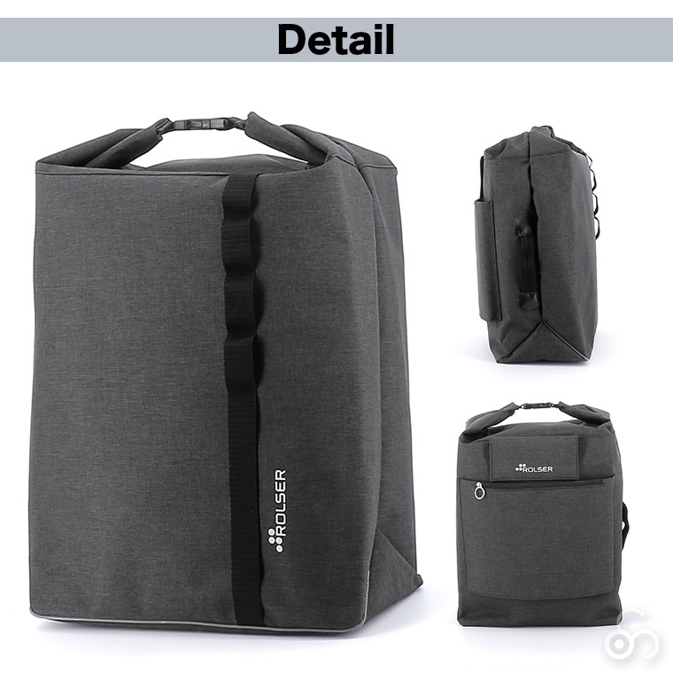 ROLSER（ロルサー） ショッピングカート 6輪+ROLL TOP (6輪フレーム+