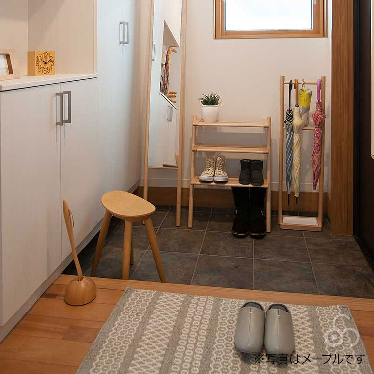 cosine（コサイン） (プレゼント付) エントランススツール タモ材 ST